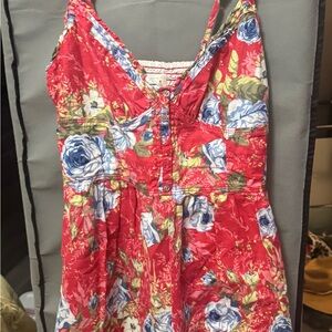 Abercrombie & Fitch Red Floral Shirt